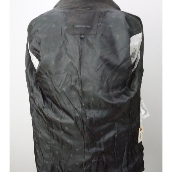 John Varvatos Triple Needle Stitching Cracked Goat Leather Brown Jacket M NEW - Picture 5 of 8